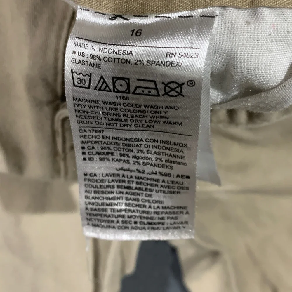 Old Navy Kids Khaki Jogger Pants Size‎ 16 Cotton Spandex Blend